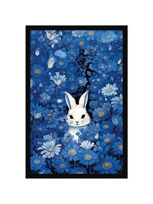 Tavşan Çizimli Dekoratif Kart | Sevimli Hediye Not Kartı ve Kartpostal | 10x15 cm