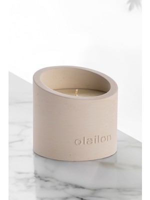 Slope Tasarım Amber Kokulu Mum, Dekoratif Beton Mum