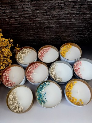 Çelik Kutuda Doğal Soya Wax Kokulu Mum