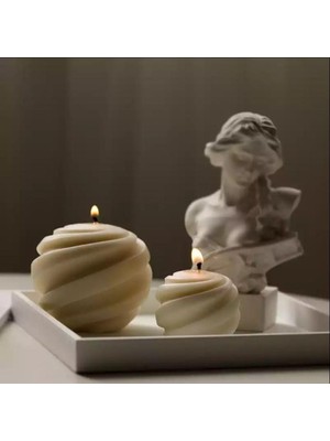 Küçük Spiral Dönen Silikon Mum Kalıbı