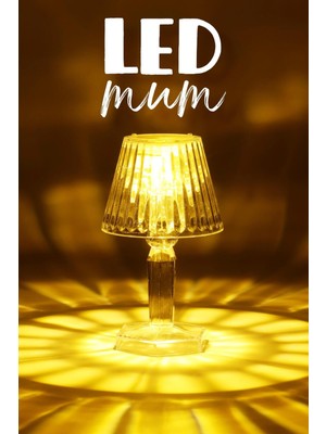 LED Mum Kristal Tip Pil Dahil Ledli Dumansız Alev Yapay Dekoratif Mum Dekor Işığı Şeffaf PR288