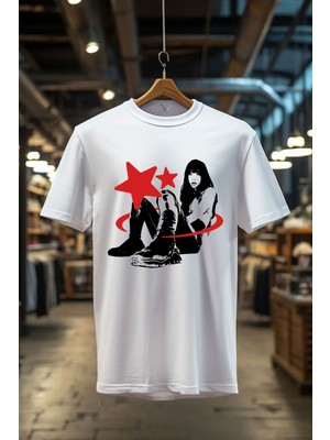 Unisex Retro Streetwear Baskılı Vintage %100 Pamuk Regular Fit Bisiklet Yaka T-Shirt