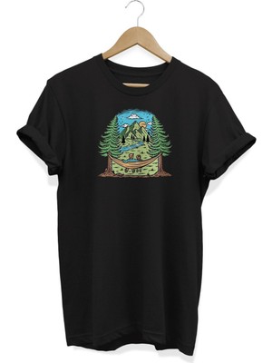Manzara Baskılı T-Shirt