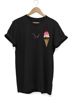 Dondurma Baskılı T-Shirt