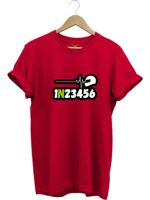 Motorsiklet Vites Geçişleri ve Kask Kalp Ritmi %100 Pamuk Regular Fit T-Shirt