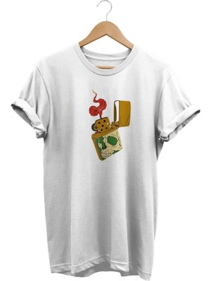 Çakmak Baskılı T-Shirt