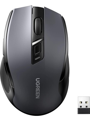 Mcreative Ergonomische Draadloze Muis Met USB Ontvanger 2.4 Ghz Silent Click USB Muis 4000 Dpı Verstelbaar Compatibel Met Pc,tablet,laptop,windows,macos, Linux. (Zwart)