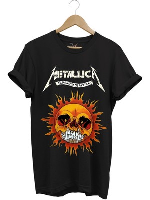 Metallica Güneş Poster Baskılı Regular Fit %100 Pamuk T-Shirt