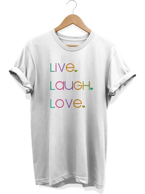 Live Baskılı T-Shirt