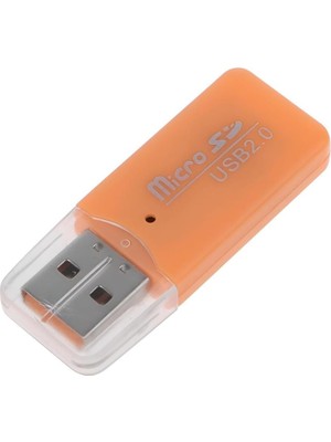 Mcreative Micro Sd Kart Okuyucu Sdxc Tf USB 2.0 T-Flash Microsd Transflash Hafıza Kartı Okuyucu Adaptör Yazıcı Mini Android Telefon Kamera Pda Mp3 Mp4 Pc Mac Tablet Tv Kutusu Uyumlu (Turuncu)