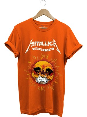 Metallica Güneş Poster Baskılı Regular Fit %100 Pamuk T-Shirt