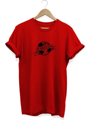Dünya Baskılı T-Shirt