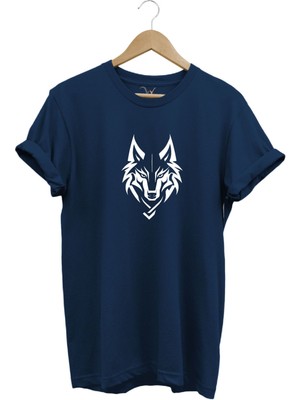 Bozkurt Türkçü Kurt Baskılı %100 Pamuk Regular Fit Bisiklet Yaka T-Shirt