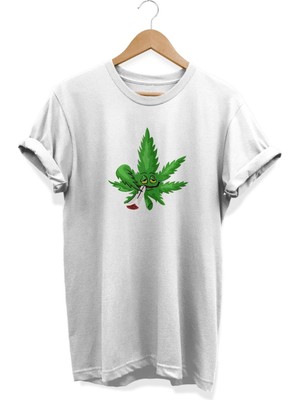 Yaprak Baskılı T-Shirt