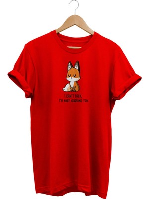 I Cant Talk Baskılı T-Shirt