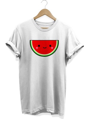 Gülen Karpuz Baskılı T-Shirt