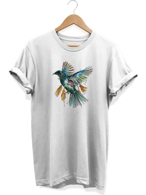 Kuş Baskılı T-Shirt