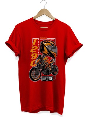 1920 Born To Ride Baskılı T-Shirt