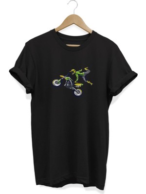 Motocross Baskılı T-Shirt