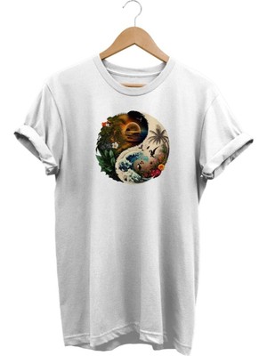 Manzara Baskılı T-Shirt