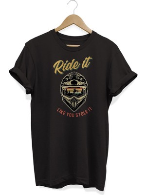 Ride It Baskılı T-Shirt