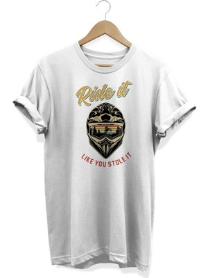 Ride It Baskılı T-Shirt