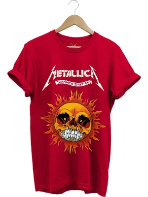 Metallica Güneş Poster Baskılı Regular Fit %100 Pamuk T-Shirt