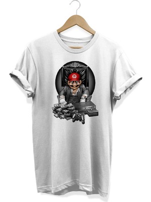 Mario Baskılı T-Shirt
