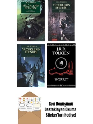 Yüzüklerin Efendisi 3 Kitap + Hobbit + Okuma Sticker'ları