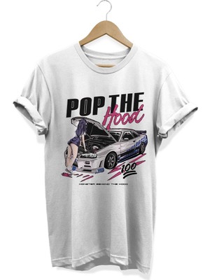 Pop The Hood Baskılı T-Shirt