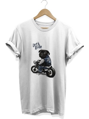 Let's Ride Baskılı T-Shirt