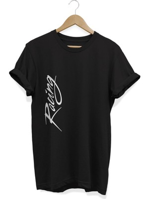 Racing Baskılı T-Shirt