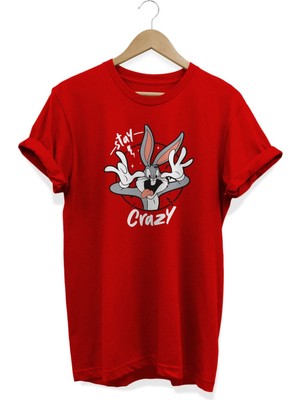 Stay Crazzy Baskılı T-Shirt