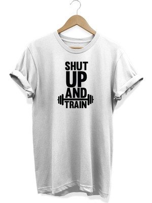 Shut Up Baskılı T-Shirt