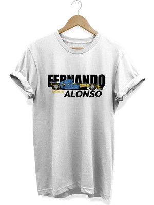 Fernando Alonso Baskılı T-Shirt