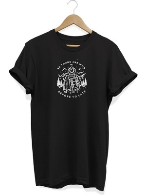 Be Young And Wild Baskılı T-Shirt