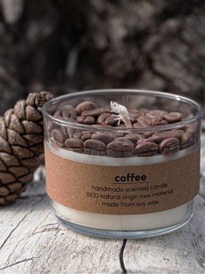 Coffee – El Yapımı Kahve Kokulu Kahveli Soya Mumu (265GR)