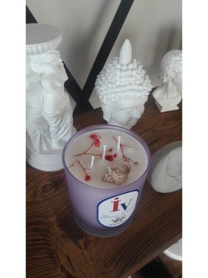 Iv Candles Soya Wax Terapi Bardak Lavanta Kokulu Mum