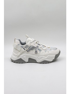 Kriste Bell Sneaker Beyaz Baskılı Kadın Spor Ayakkabı KB65160 Beyaz
