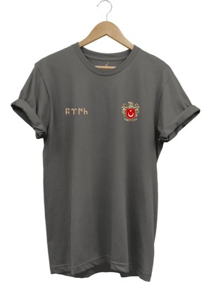 Türk Bozkurt Baskılı Bozkurt Sembolü Türkiye ve Türk Bayrağı Kurt Regular Fit %100 Pamuk T-Shirt