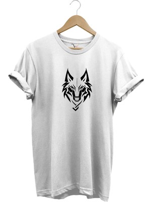 Bozkurt Türkçü Kurt Baskılı %100 Pamuk Regular Fit Bisiklet Yaka T-Shirt