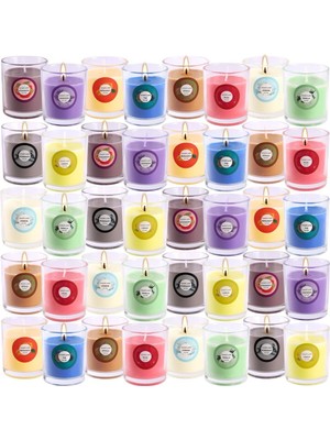 3 Adet Kokulu Bardak Mum Seti, Cam Kavanozda