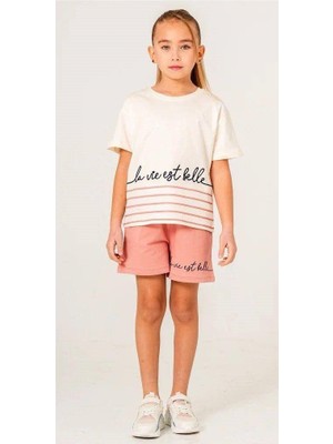 Kız Çocuk Yazlık Şortlu Takım Garson Boy Genç Kız Şortlu Takım Oversize Kız Çocuk Şortlu Takım