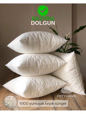 4 Adet Kırlent Iç Yastık -Kırlent Içi -8 Farklı Ebat -Dolgusu 100% Kırpık Sünger- Kırlent Iç Dolgu