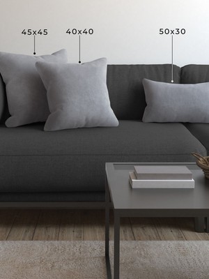 Soft Series Gümüş Grisi Kırlent, Yastık Kılıfı