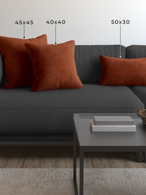 Soft Series Kiremit Rengi Kırlent, Yastık Kılıfı