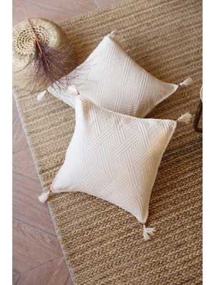 4' Lü Buldan Bezi Kırlent Kılıfı