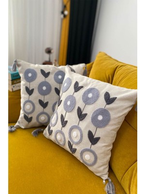 Punch Nakışlı 2 Adet Kırlent Kılıfı