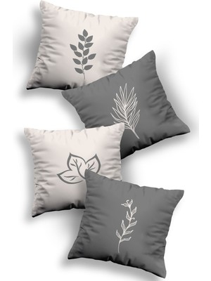 Çift Tarafı Baskılı Özel Tasarım Premium Dekoratif 4lü Kırlent KILIFI(KOM238)