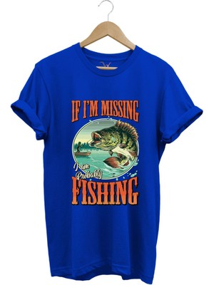 Balıkçı Fishing Vintage Poster Baskılı Regular Fit %100 Pamuk T-Shirt
